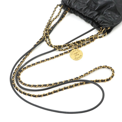 Chanel 22 Mini 2-Way Chain Shoulder Bag Calfskin Black — view 5