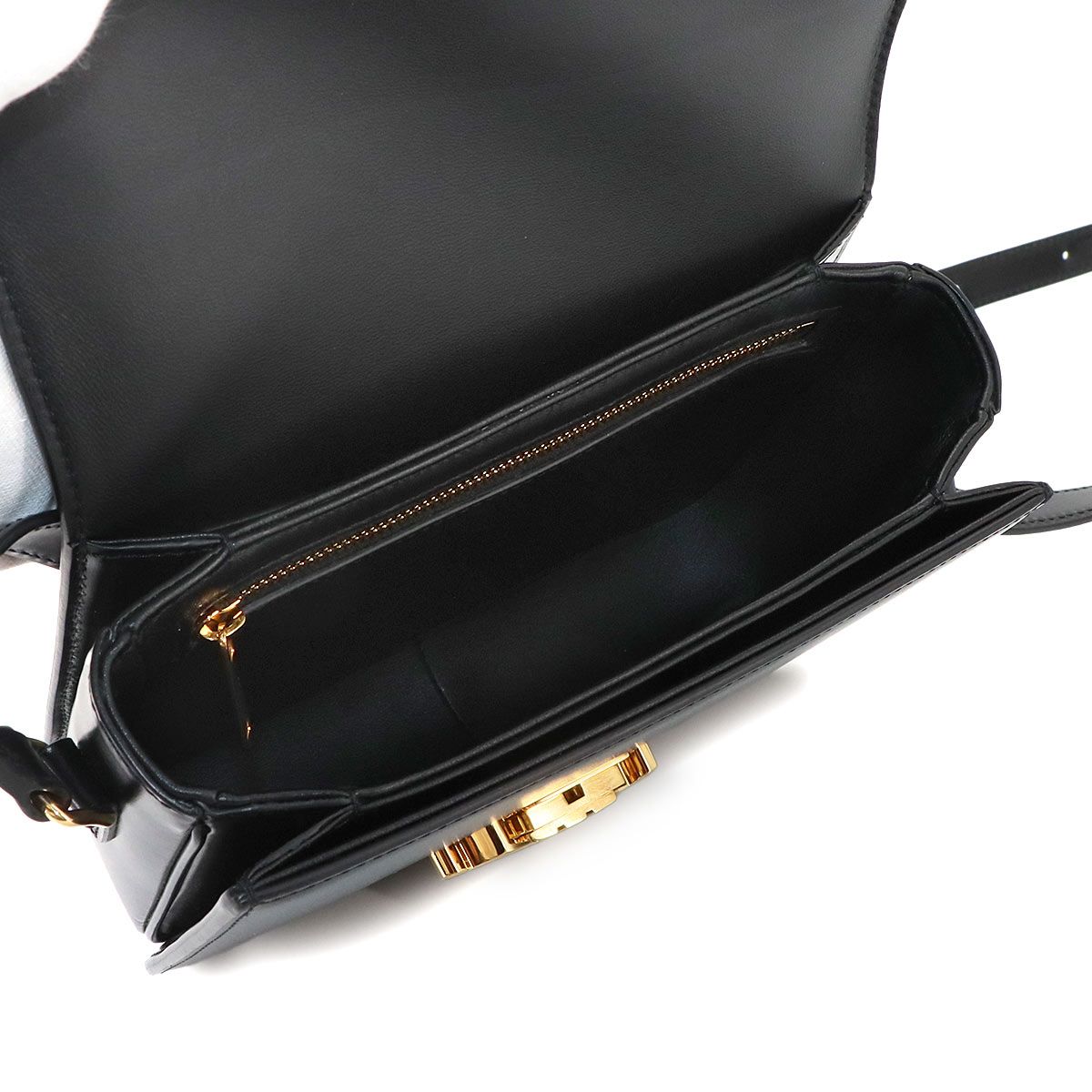 Celine Teen Triomphe Bag Shoulder Leather Black Gold — view 7