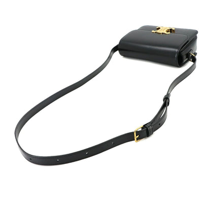 Celine Teen Triomphe Bag Shoulder Leather Black Gold — view 5