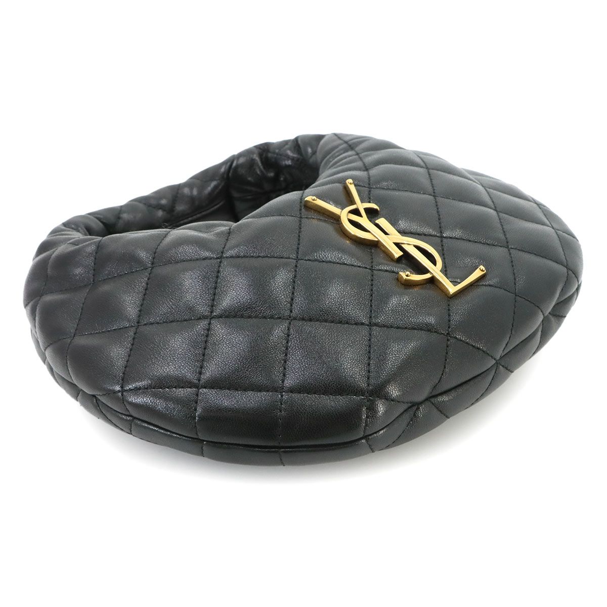Saint Laurent Icarino Hand Bag Leather Black Gold Bag — view 4