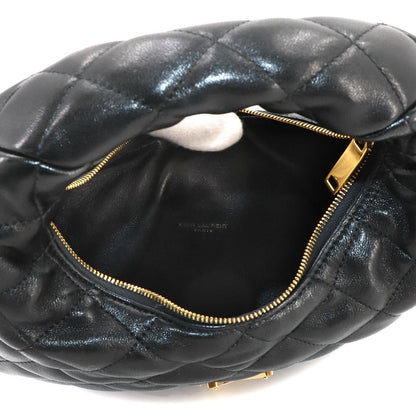 Saint Laurent Icarino Hand Bag Leather Black Gold Bag — view 6