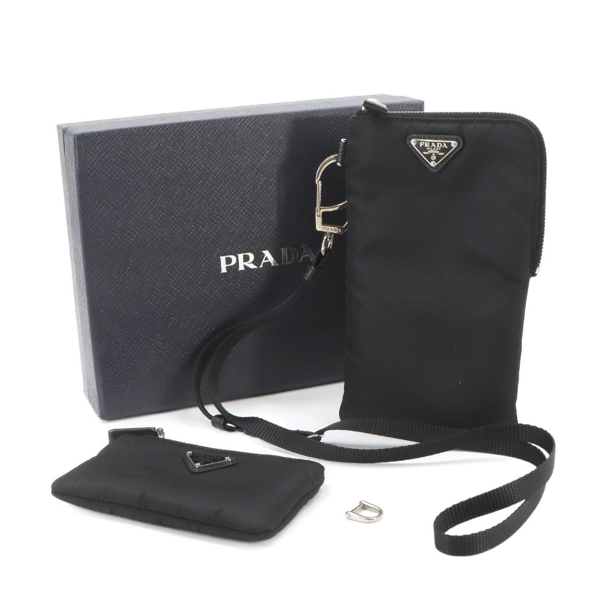 Prada Pouch Nylon Black Silver — view 2