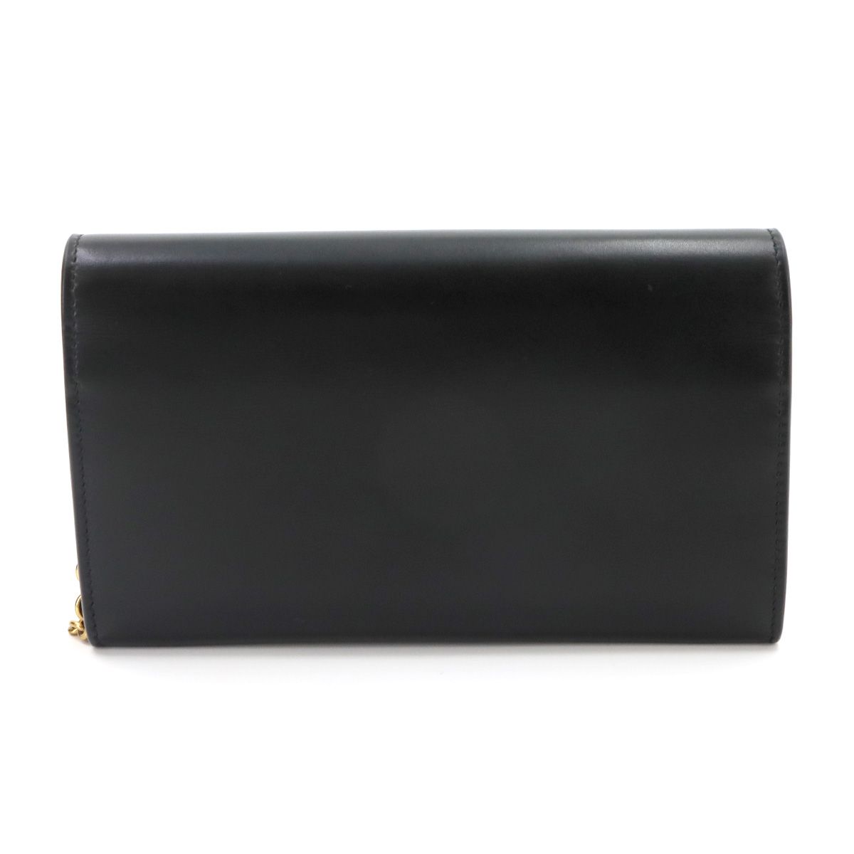 Saint Laurent Le Maillon Chain Wallet Leather Black Gold Shoulder Bag — view 3