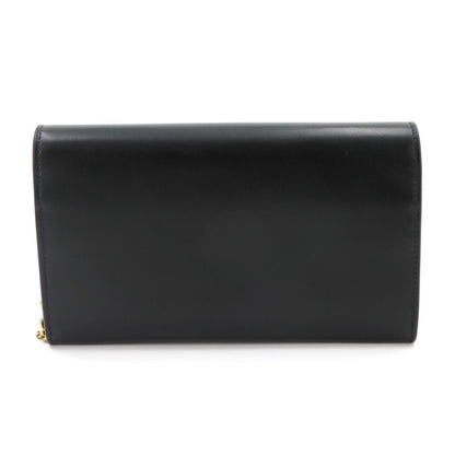 Saint Laurent Le Maillon Chain Wallet Leather Black Gold Shoulder Bag — view 3