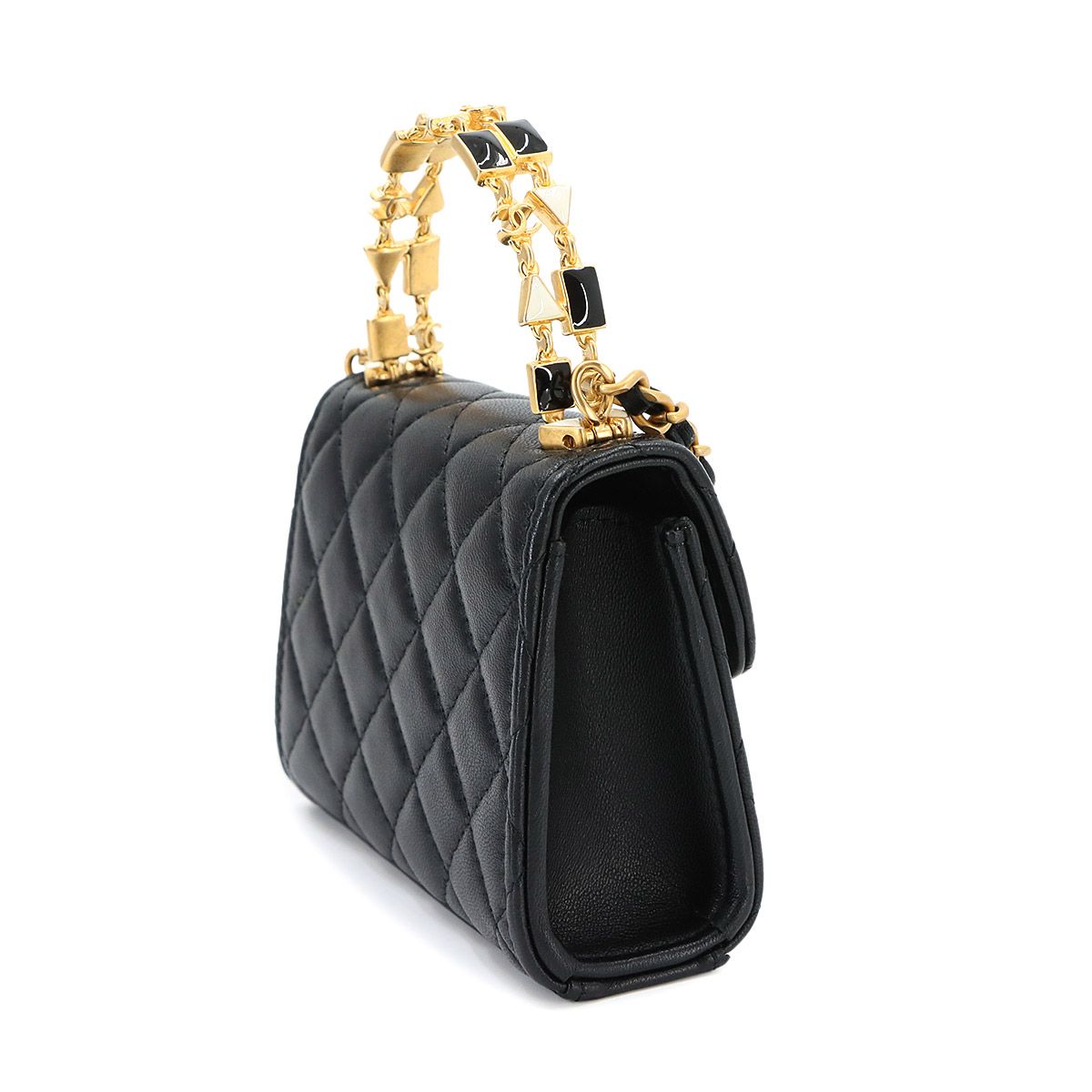 Chanel Quilted Chain Clutch 2-Way Lambskin Black — view 4