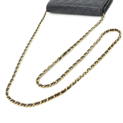 Chanel Quilted Classic Chain Wallet Caviar Leather Black Shoulder Bag — view 5