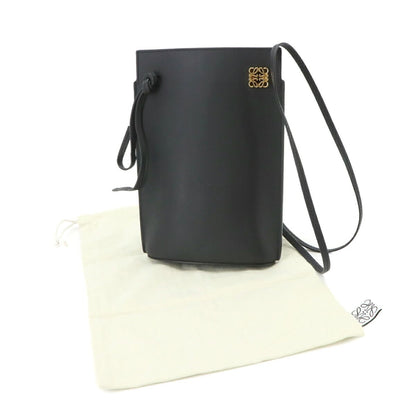 Loewe Dice Pocket Shoulder Bag Leather Black Gold — view 2