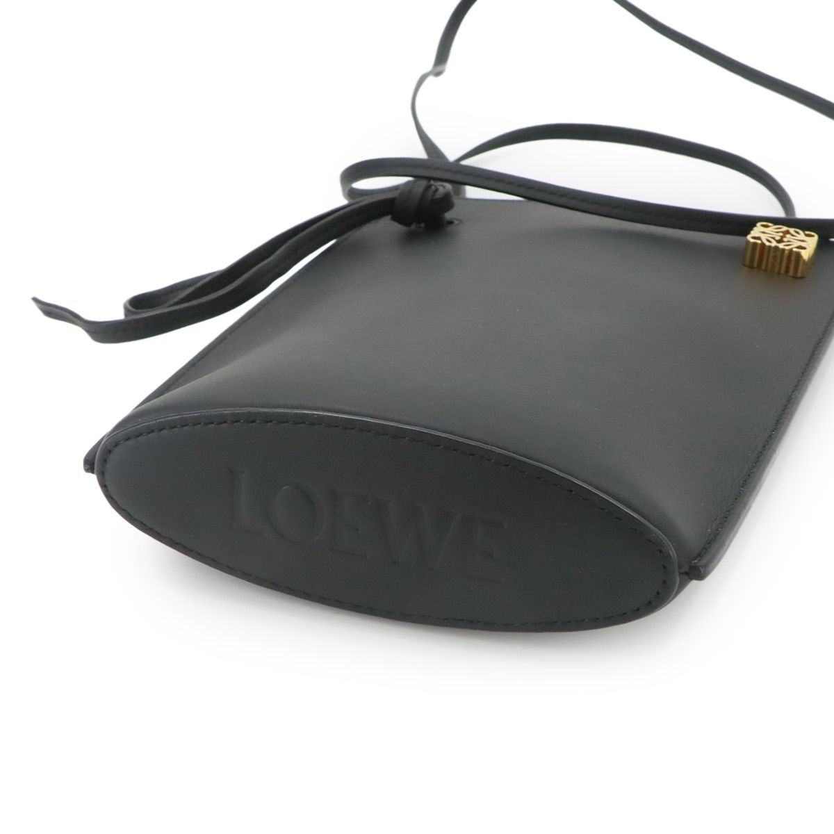 Loewe Dice Pocket Shoulder Bag Leather Black Gold — view 5