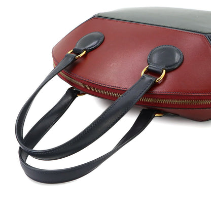 Hermes Ile de Shiki Hand Bag Box Calf Rouge Ash Blue Indigo Green — view 5