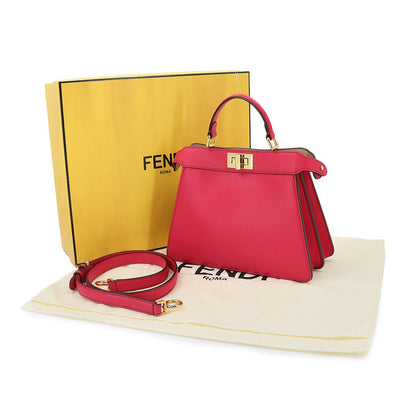 Fendi Peekaboo ISeeU Small 2-Way Bag Leather Pink — view 2