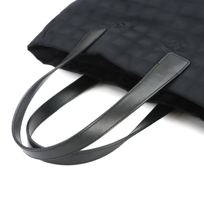 Chanel New Travel Line Tote MM Nylon Jacquard Leather Black — view 6