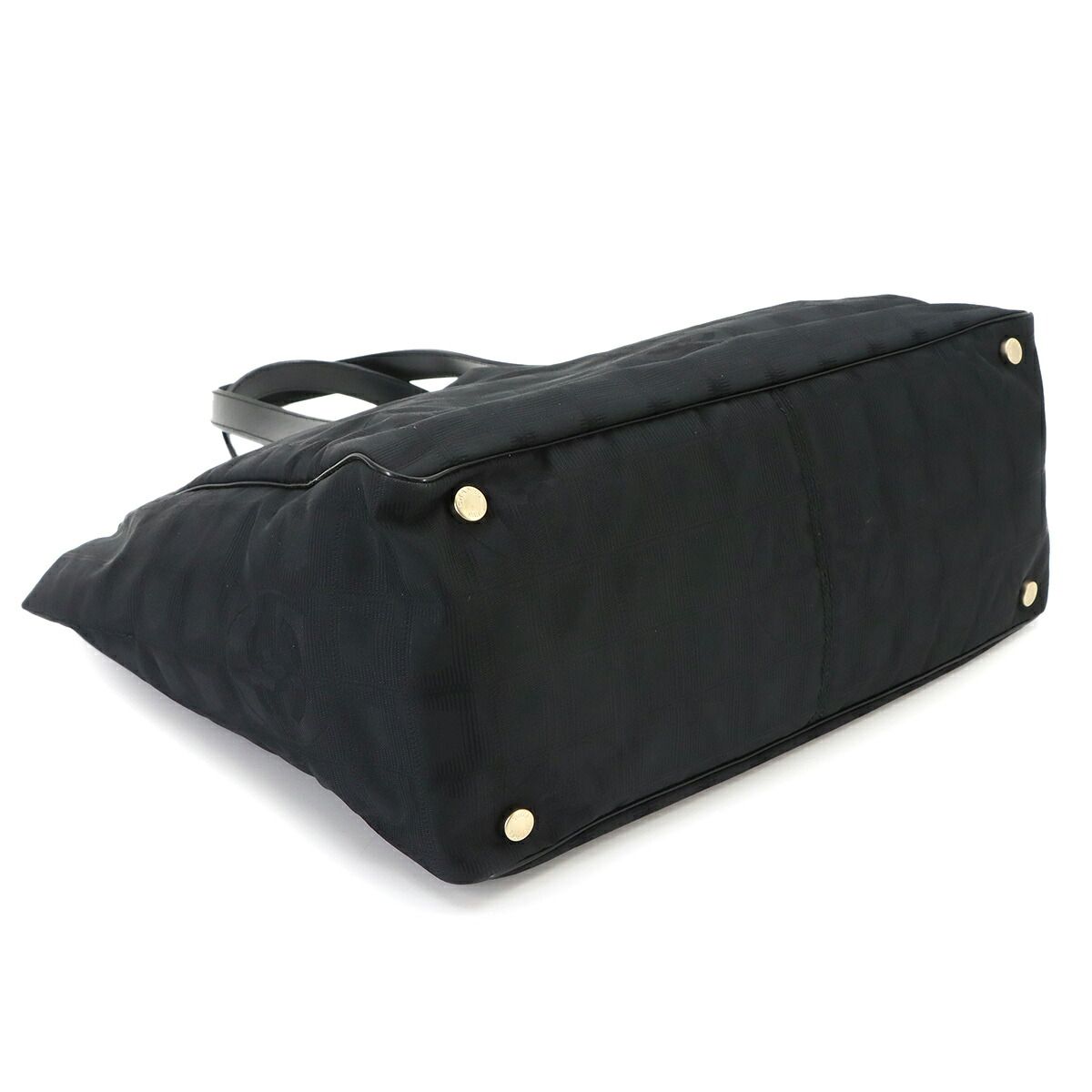 Chanel New Travel Line Tote MM Nylon Jacquard Leather Black — view 5