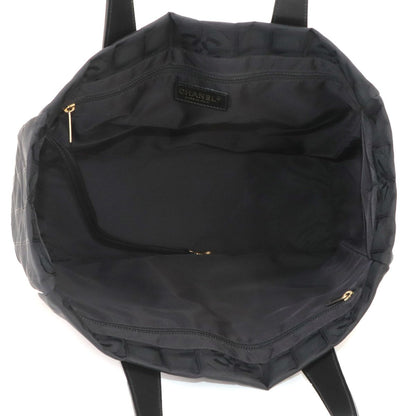 Chanel New Travel Line Tote MM Nylon Jacquard Leather Black — view 7