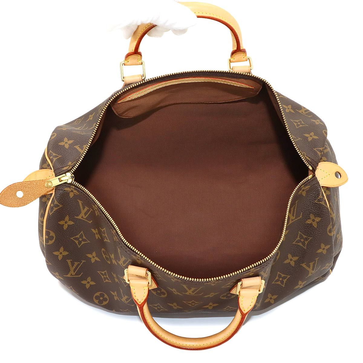 Louis Vuitton Monogram Speedy 40 Hand Bag Brown Gold — view 7