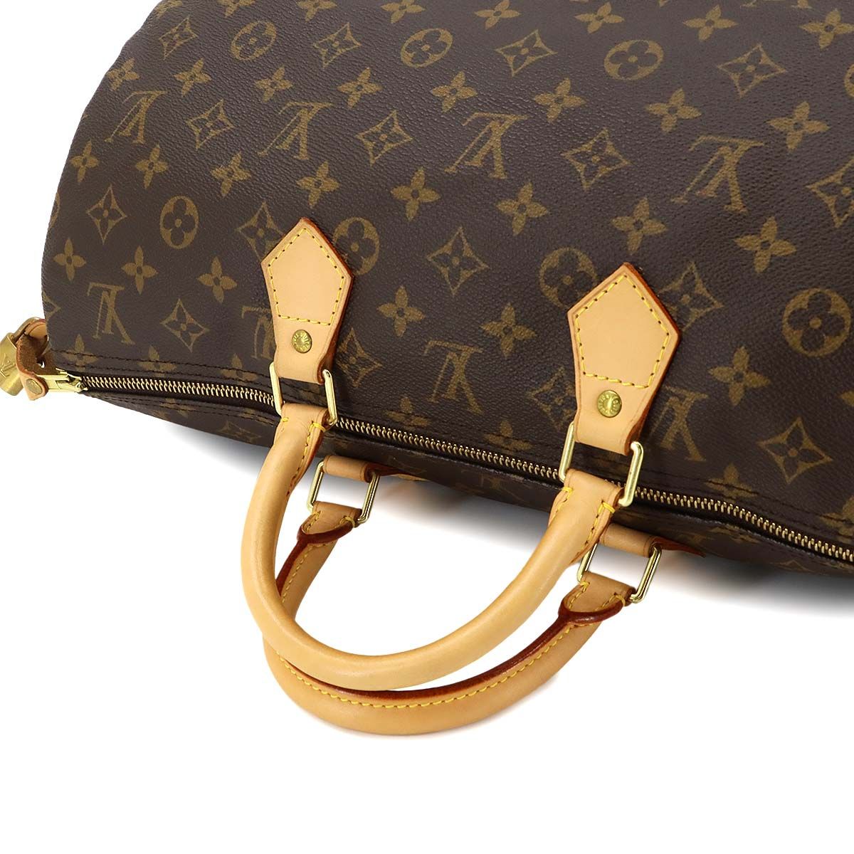 Louis Vuitton Monogram Speedy 40 Hand Bag Brown Gold — view 6