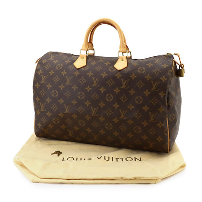 Louis Vuitton Monogram Speedy 40 Hand Bag Brown Gold — view 2