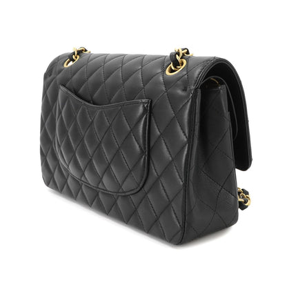 Chanel Quilted 25 Chain Shoulder Bag Lambskin Black Gold Icon — view 3