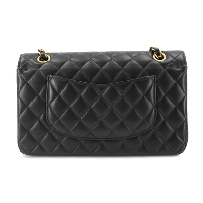 Chanel Quilted 25 Chain Shoulder Bag Lambskin Black Gold Icon — view 2