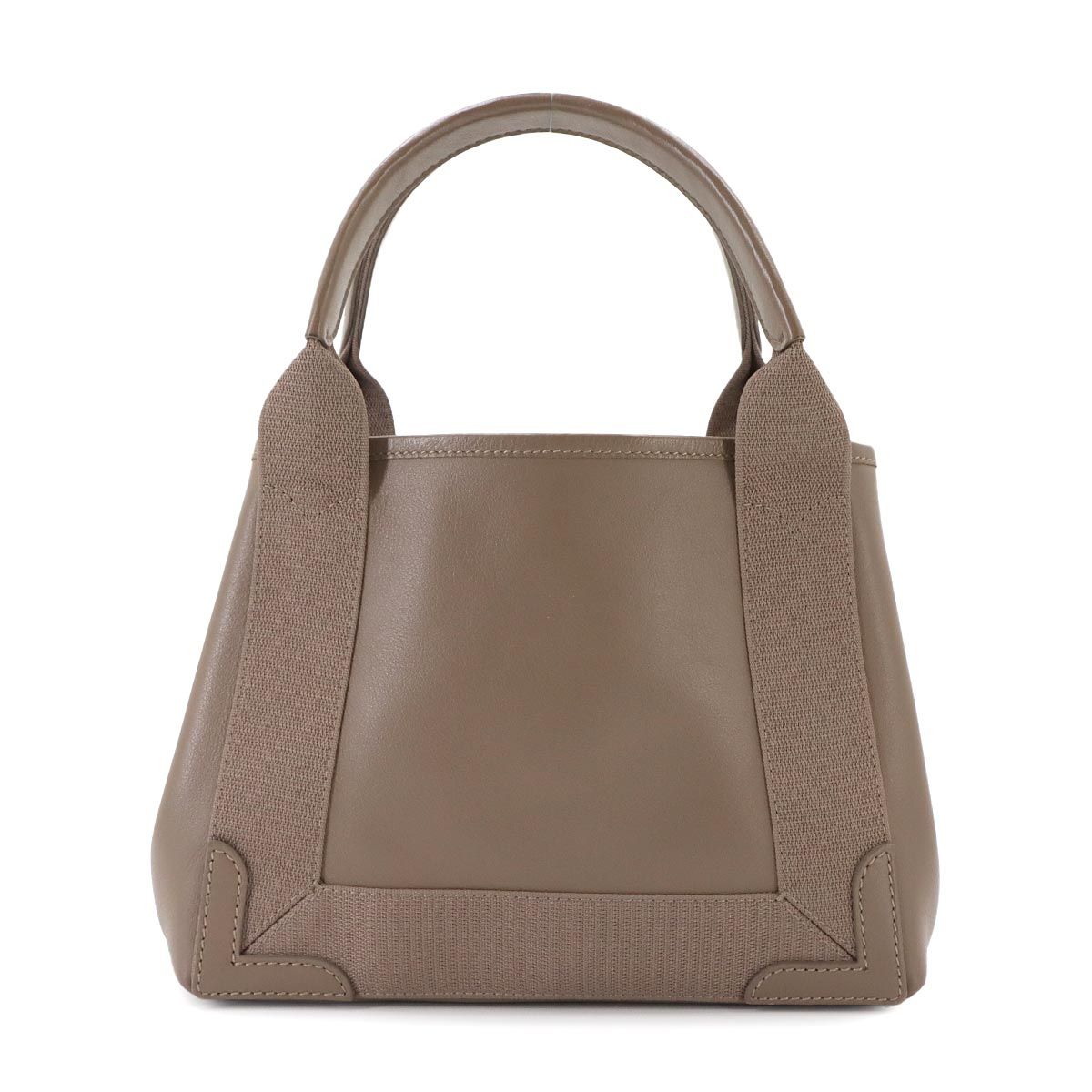Balenciaga Navy Cabas XS 2-Way Tote Shoulder Bag Leather Canvas Brown — view 3