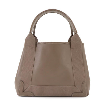 Balenciaga Navy Cabas XS 2-Way Tote Shoulder Bag Leather Canvas Brown — view 3