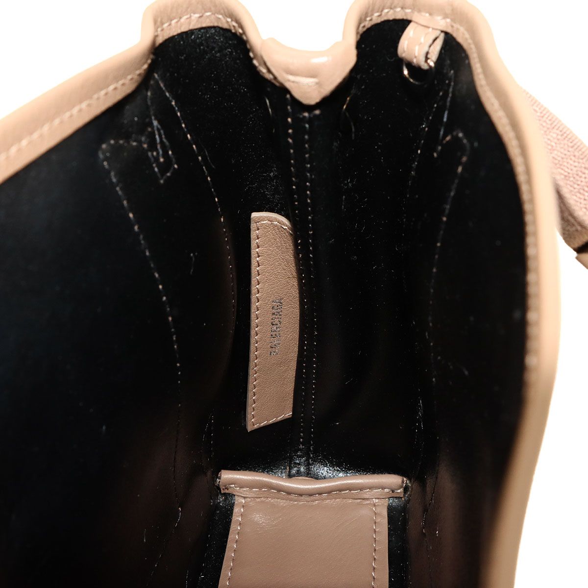 Balenciaga Navy Cabas XS 2-Way Tote Shoulder Bag Leather Canvas Brown — view 8