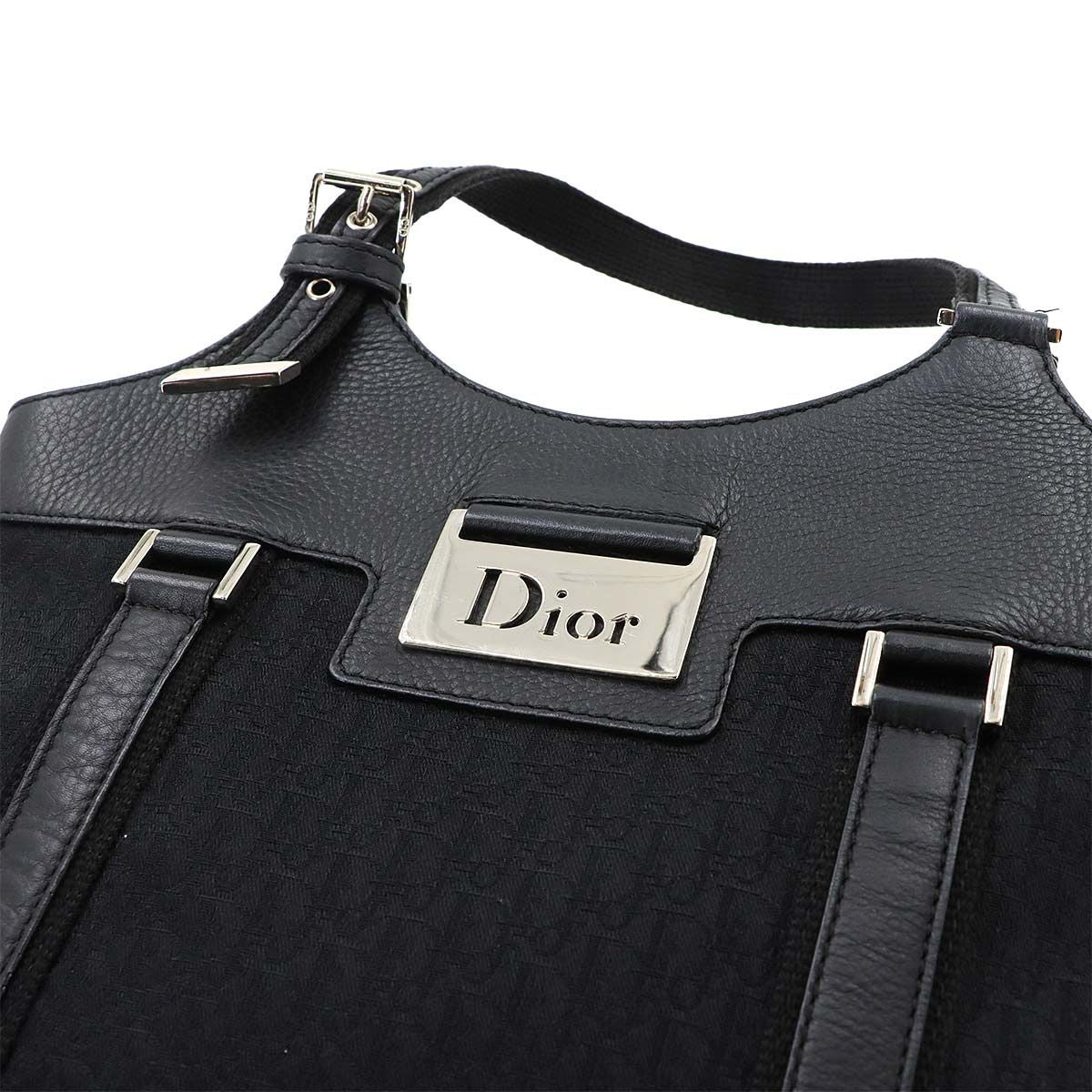 Dior Trotter Street Chic Tote Canvas Leather Black — view 8