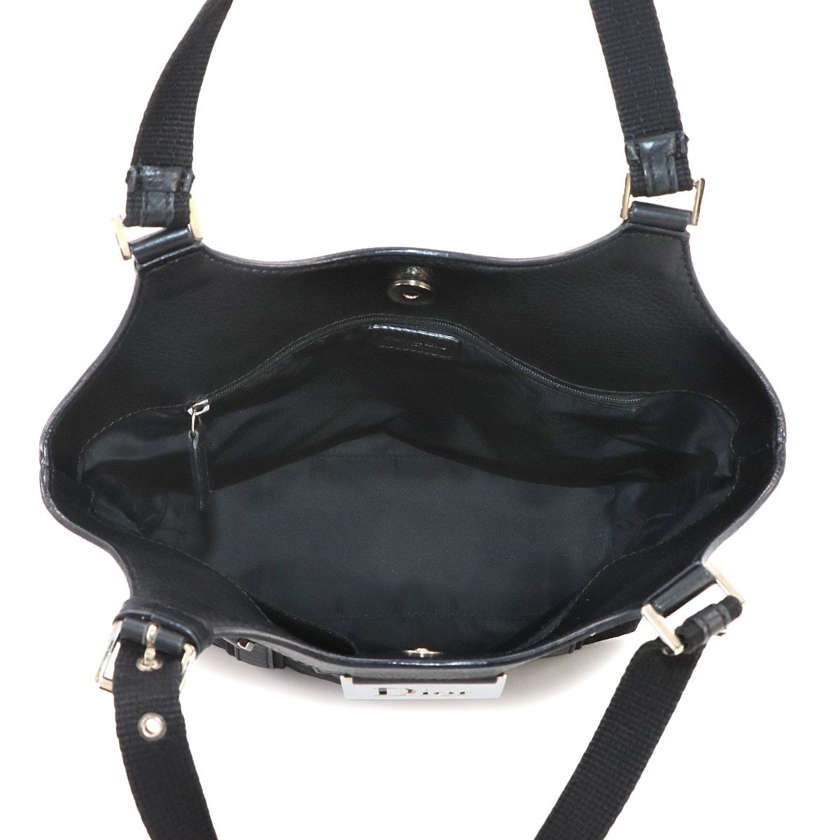 Dior Trotter Street Chic Tote Canvas Leather Black — view 6