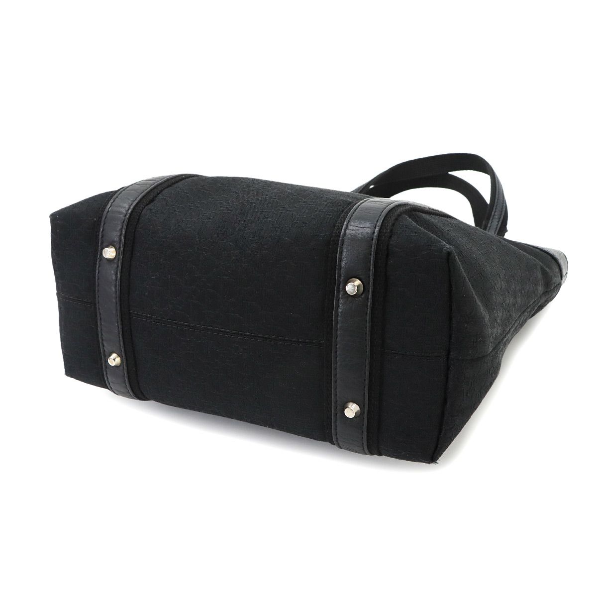 Dior Trotter Street Chic Tote Canvas Leather Black — view 4