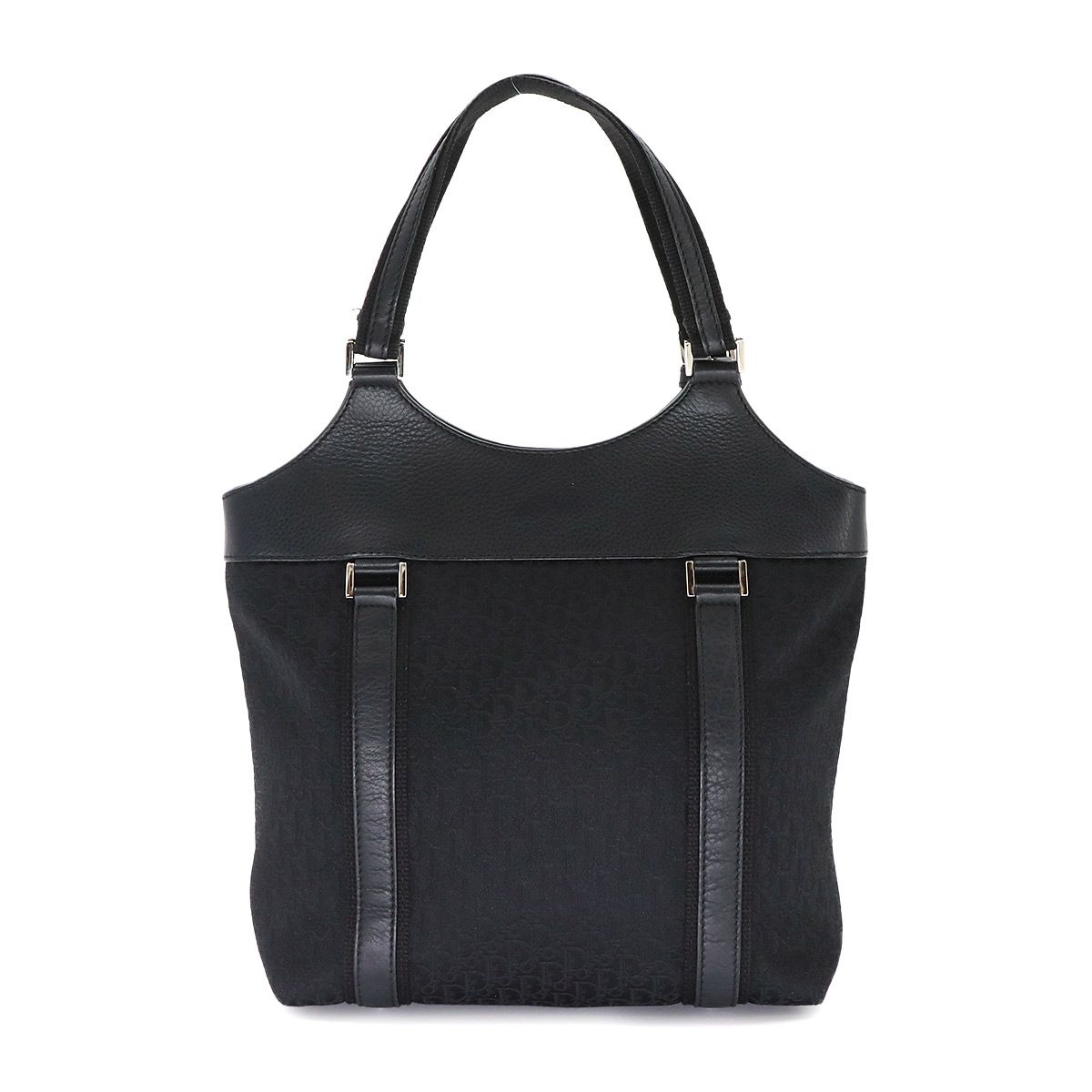 Dior Trotter Street Chic Tote Canvas Leather Black — view 2