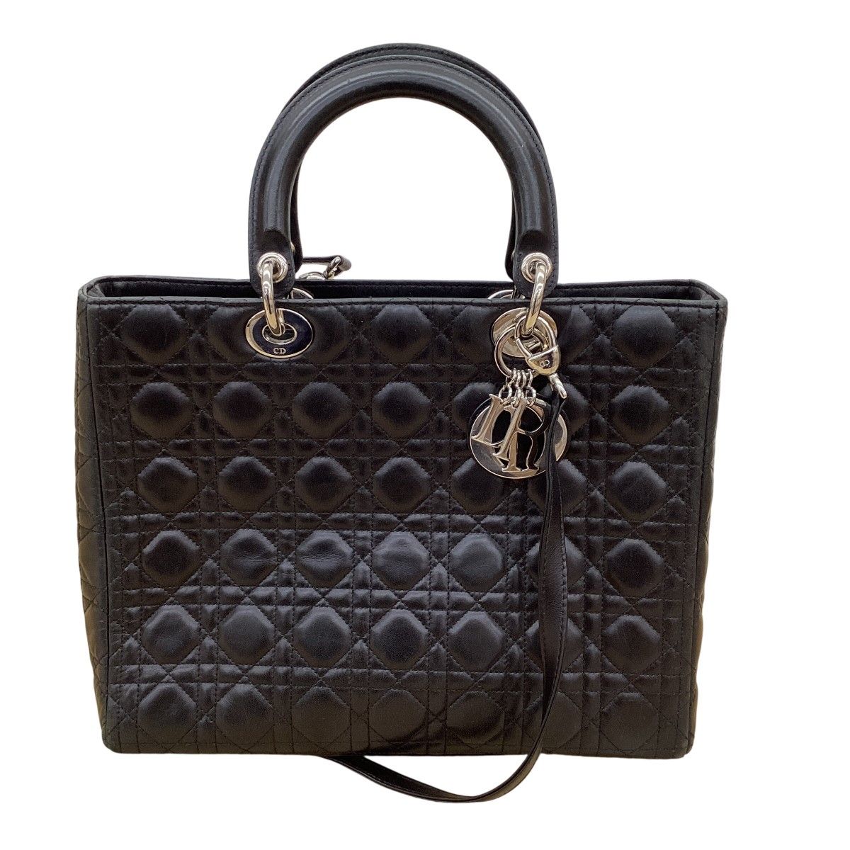 Dior Cannage Stitch 2-Way Bag Black
