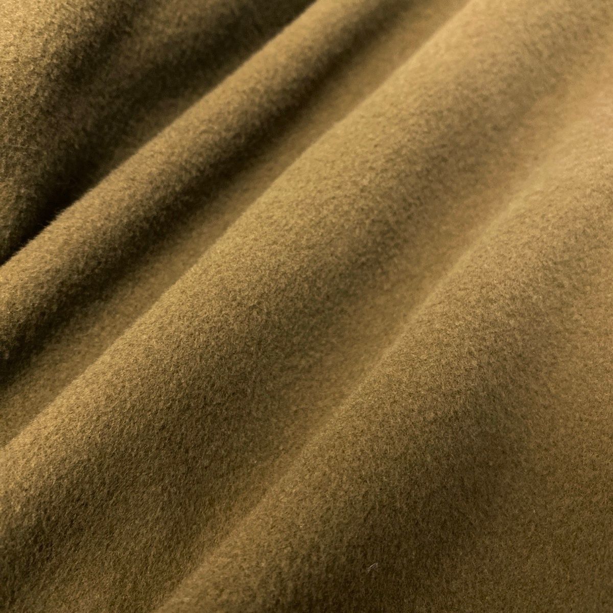 Saint Laurent Soutien Collar Coat Long Gold Button Green Wool — view 8