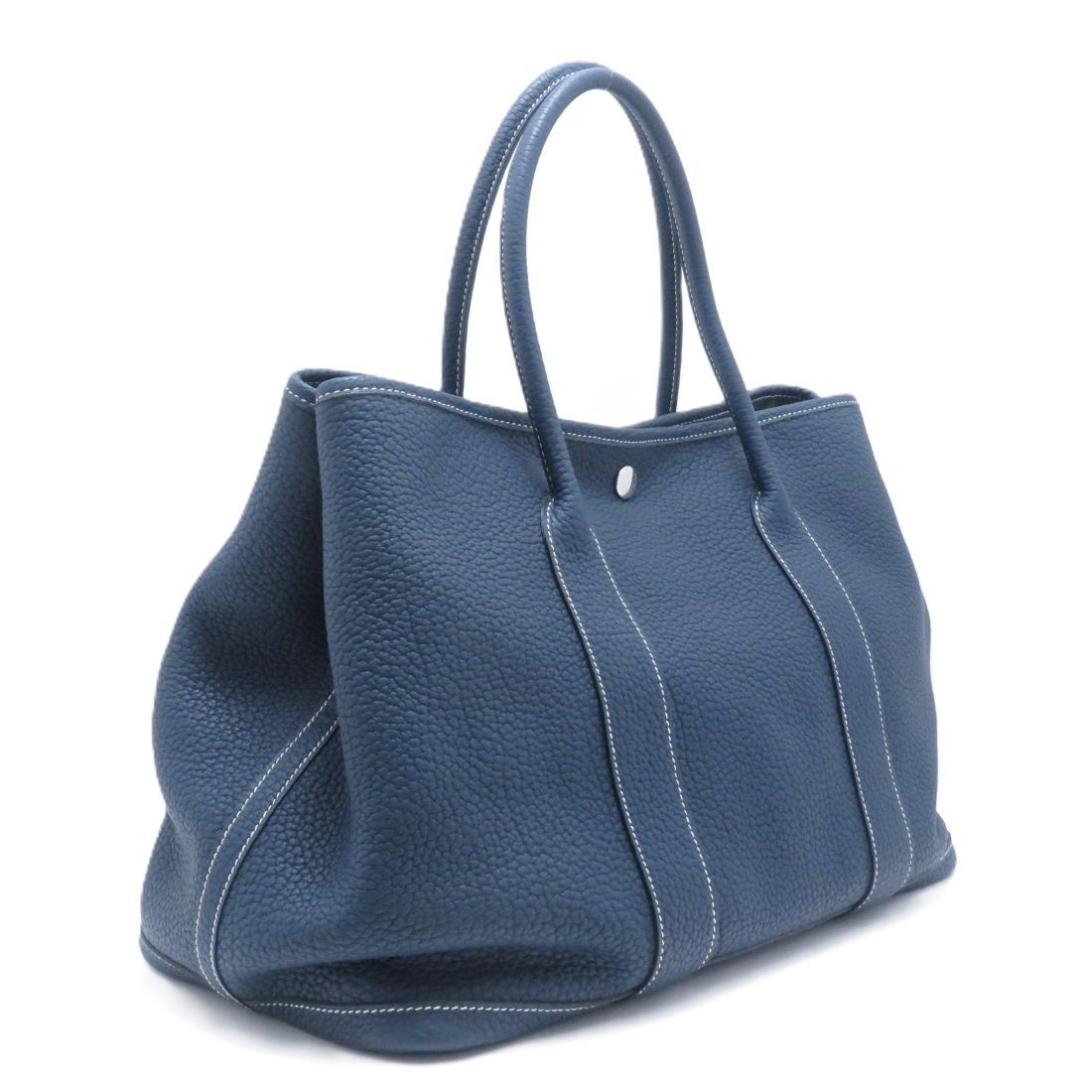 Hermes Garden Party PM Blue Deplus Silver Handbag Negonda — view 2