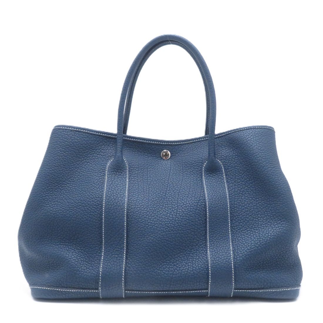Hermes Garden Party PM Blue Deplus Silver Handbag Negonda