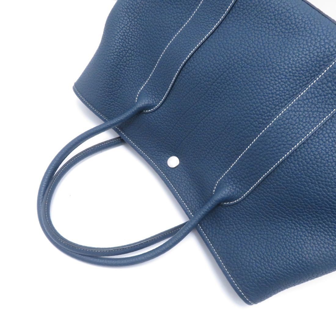 Hermes Garden Party PM Blue Deplus Silver Handbag Negonda — view 4