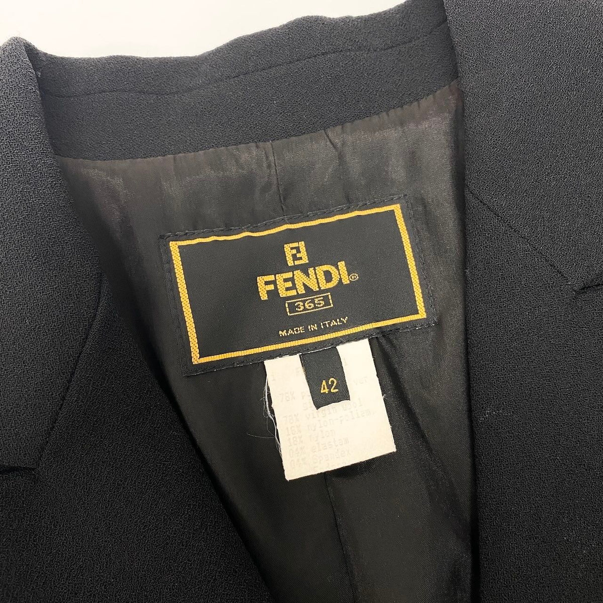 Fendi Tailored Jacket Button Design Black — view 8