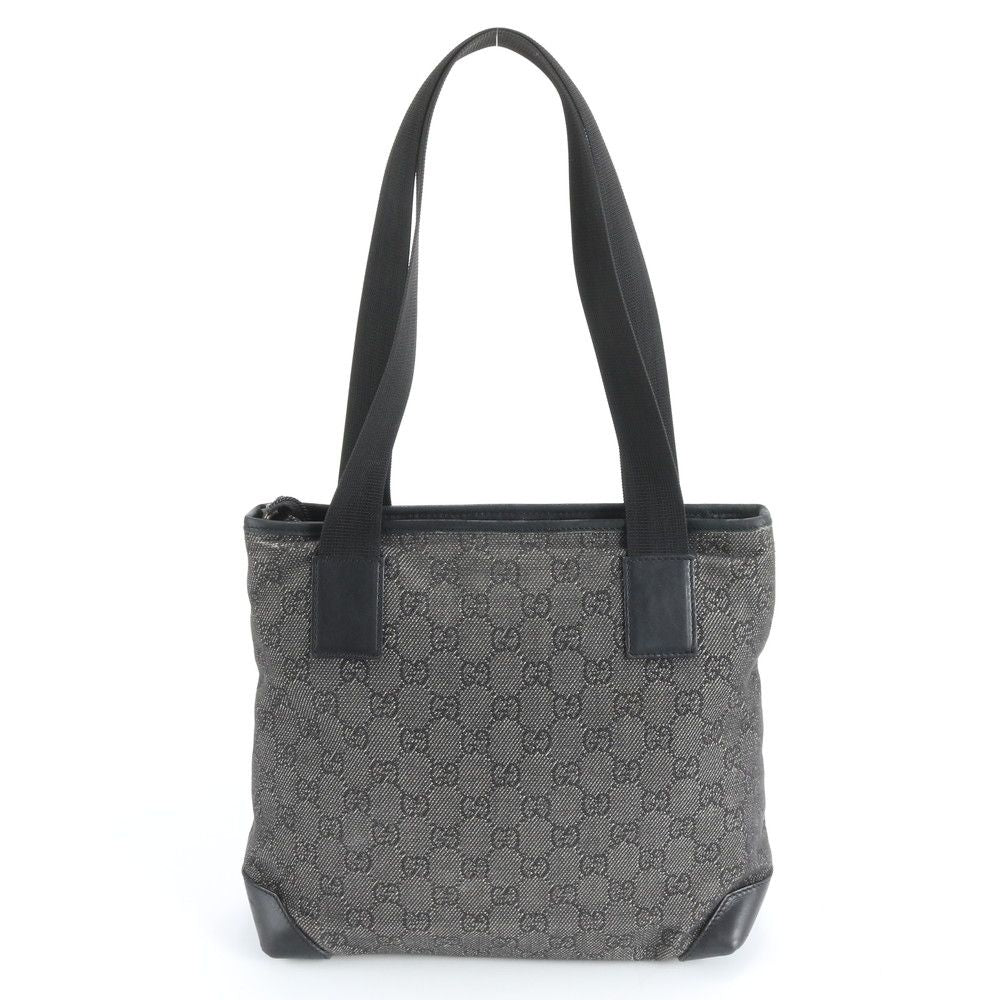 Gucci GG Canvas Leather Tote Shoulder Hand Black — view 3
