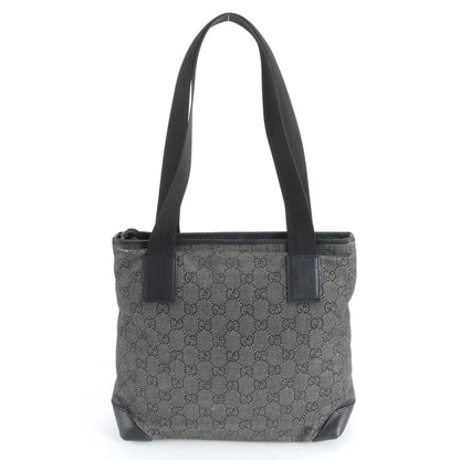 Gucci GG Canvas Leather Tote Shoulder Hand Black — view 3