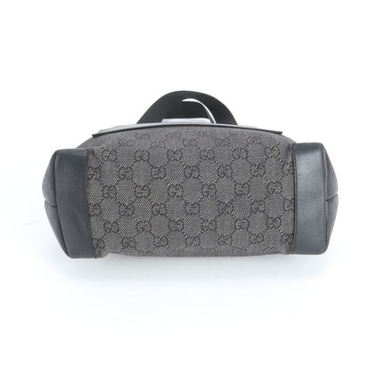 Gucci GG Canvas Leather Tote Shoulder Hand Black — view 6