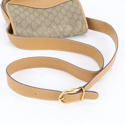 Gucci Vintage GG Canvas 0 Leather Shoulder Bag Crossbody Brown — view 2