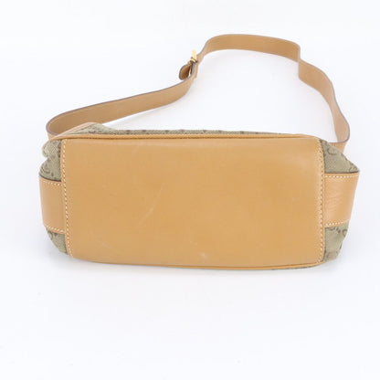 Gucci Vintage GG Canvas 0 Leather Shoulder Bag Crossbody Brown — view 5