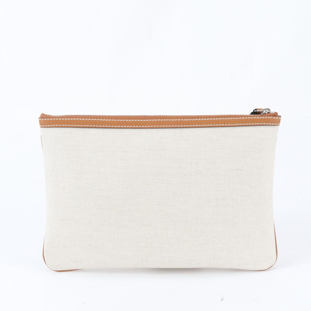 Gucci Logo Print Leather Clutch Pouch Business — view 3