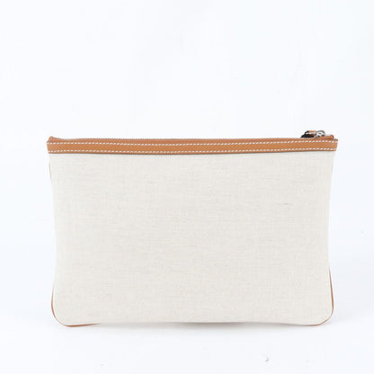 Gucci Logo Print Leather Clutch Pouch Business — view 3