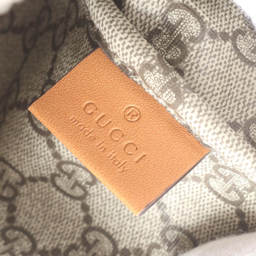 Gucci Logo Print Leather Clutch Pouch Business — view 8