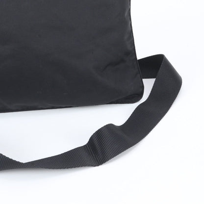 Prada Tessuto Nylon Triangle Logo Leather Shoulder Bag Crossbody Messenger — view 2