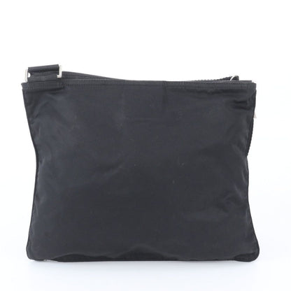 Prada Tessuto Nylon Triangle Logo Leather Shoulder Bag Crossbody Messenger — view 3
