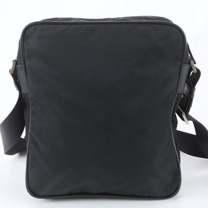 Prada Tessuto Nylon Saffiano Leather Shoulder Bag Crossbody Messenger Black — view 3