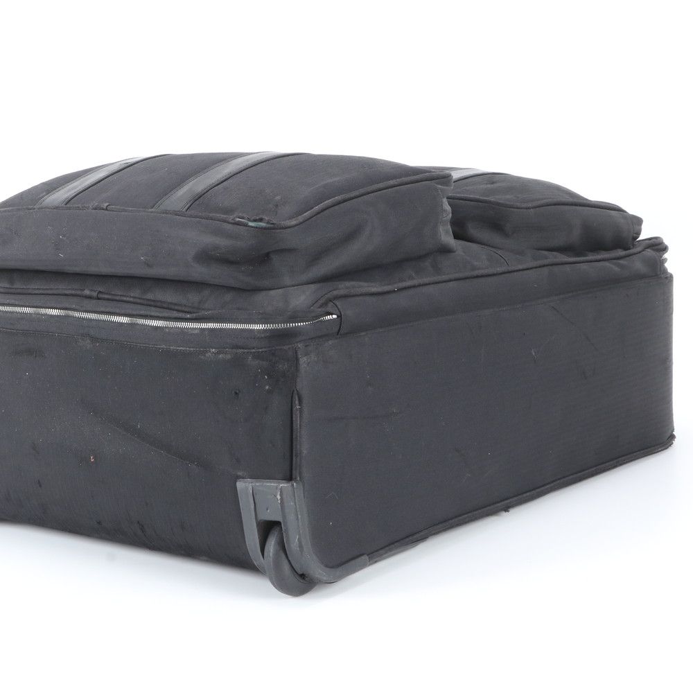 Hermes Acapulco Travel Bag MM Leather Canvas Suitcase Carry Case — view 6