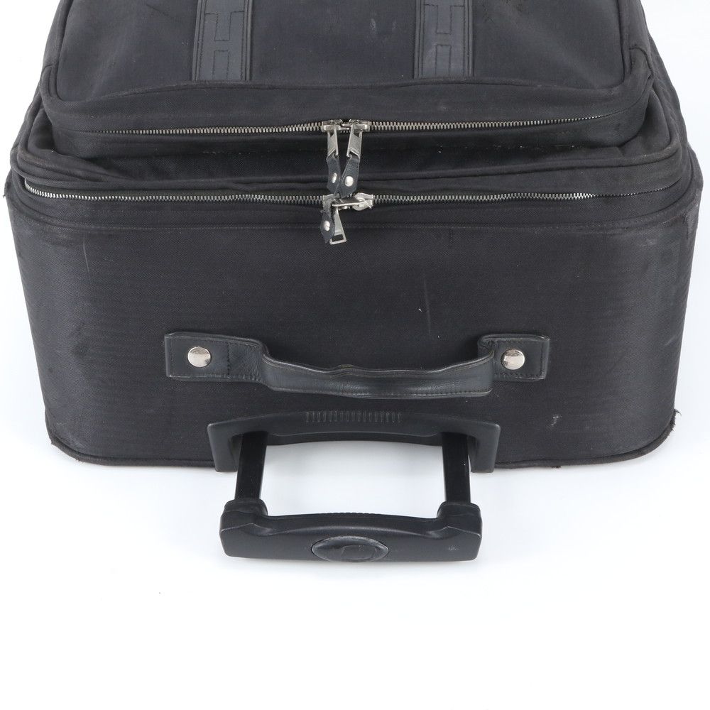 Hermes Acapulco Travel Bag MM Leather Canvas Suitcase Carry Case — view 4