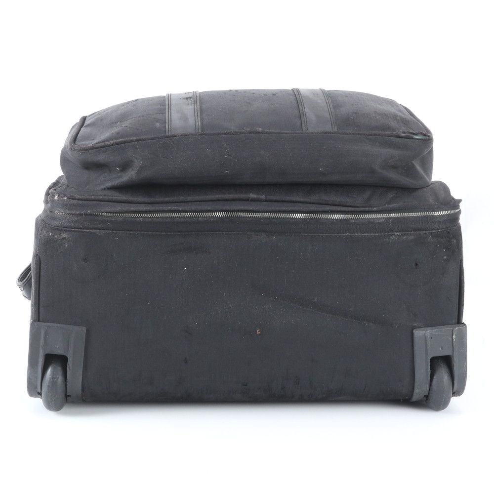Hermes Acapulco Travel Bag MM Leather Canvas Suitcase Carry Case — view 8