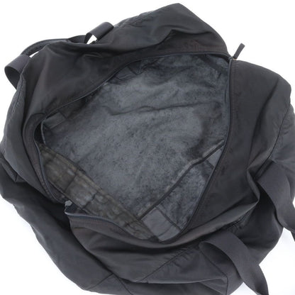 Prada Tessuto Nylon Triangle Logo Leather Boston Bag Tote Black — view 7